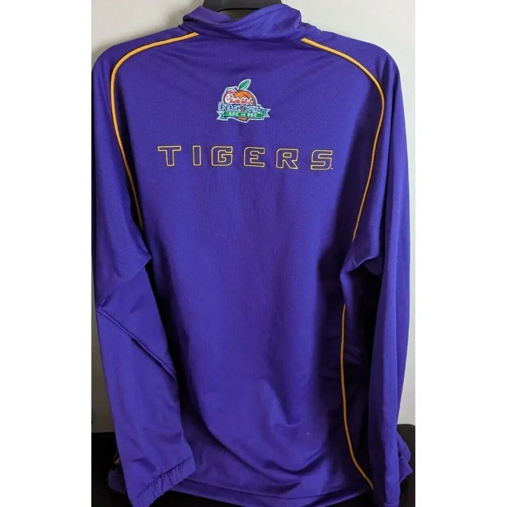 * Y2K Nike Team LSU Tigers Football Men's Jacket Size XL Embroidered Peach Bowl